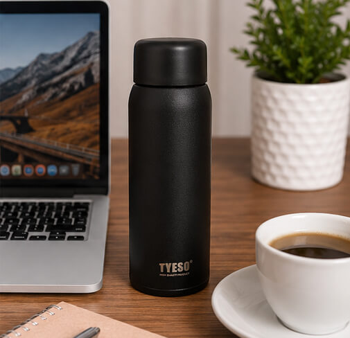ماگ استیل 200 میلی‌لیتری TYESO رنگ مشکی